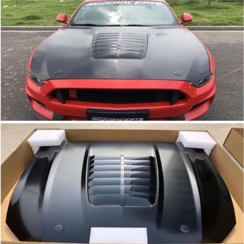 High Quality Aluminum Alloy & Carbon Fiber Engine Hood Vent Cover For Ford Mustang GT500 2015-2020