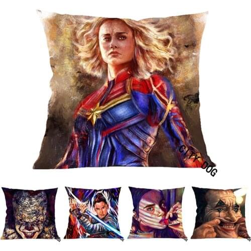 Famous heavy oil color portrait movie star 45*45cm square pillow case Cushion cover Hotel office bar car sofa pillow cushion