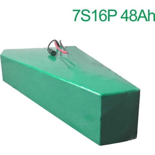 24V 48Ah 25.9V 7S16P 18650 Li-ion Battery Pack E-Bike electric bicycle 265x260x200x70x70x45mm