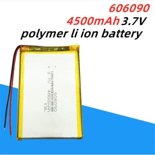 3.7v 606090 4500mAh polymer lithium battery li-ion rechargeable battery For GPS Tablet DVD PAD MID Camera Power Bank