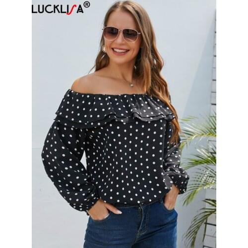 Блузки в горошек LUCKLISA China At AliExpress