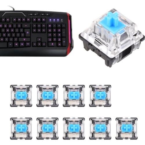 10Pcs 3-pin Blue Mechanical Keyboard Switch For Cherry MX Keyboard Tester Kit Keyboard And Mouse Accessory A0KB