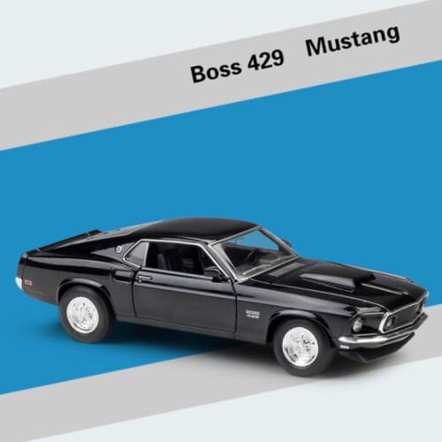 1/24 Diecast 2007 1969 Mustang Shelby Cobra GT 429 Sports Car Model Classic Retro Static Toy Vehicle Gifts Collection or Display