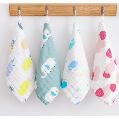 25*25cm Muslin Cotton Baby Towels Scarf Swaddle Bath Towel Newborn Handkerchief Bathing Feeding Face Washcloth Wipe Small Towel