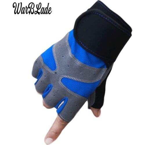 WarBLade Non-Slip Fingerless Gloves Men Women Half Finger With Gel Padded Lycra Work Out Mittens Guantes Mujer Luvas WarBLade