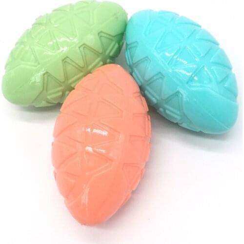 Pet Dog Ball Toy Natural Non-toxic Rubber Football Style Dog Chew Toy Cat Training Toy for Small Medium Large Dogs