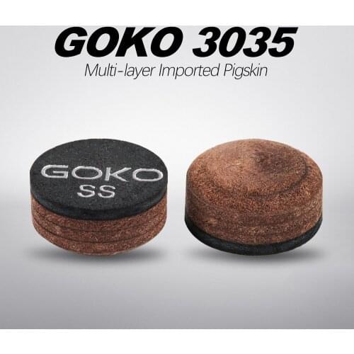 GOKO 3035 Tips S/M/H Snooker Pool Cue Tip 10/11/11.5/13mm Tip Selected 6-7 Layers Pig Skin Multi-layered Billiard Accessories