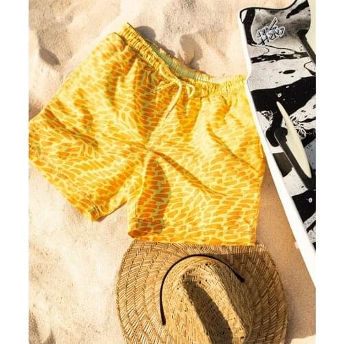 Touch Water Discoloration Shorts Mens Beach Swimming Trunks Fashion Bermuda Beach Sports and Leisure Beach Surf Shorts Mens