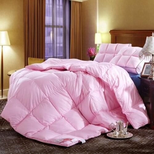 Goose Down Blanket Comforter Quilt Duvet Filled with Siberian Goose Down King Queen Twin Size Bedding Filler Winter Blanket