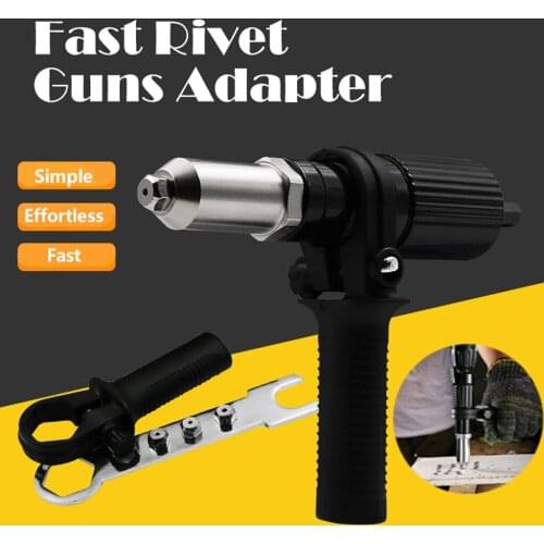 Rivet Gun Professional Electric Rivet Gun Adapter Plug-in Cordless Electric Drill Nut Rivet Tool Kit Power Tool Accessories