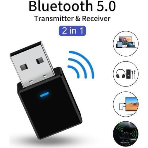 2 in1 USB Power Bluetooth 5.0 Receiver and Transmitter 3.5MM Jack AUX Audio Adapter For Car Radio Mp3 Speaker Music Player