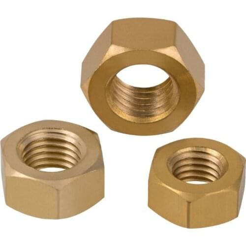 Factory direct GB6170 copper hex nut copper nut copper nut screw cap M1.4-M5 10PCS