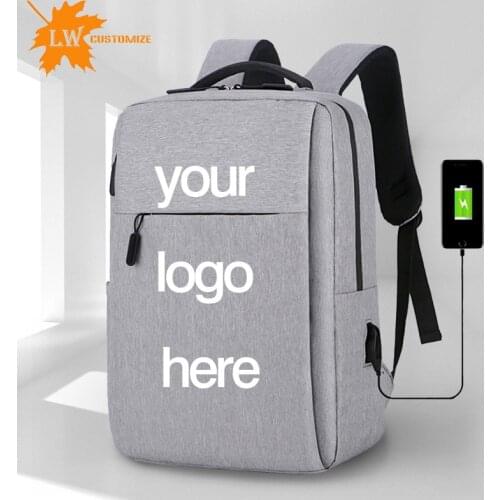 Customize Backpack Nylon Work Laptop bag Wholesale Business Men School Bag Women Travel Casual Backpack Printing Logo Photo name
