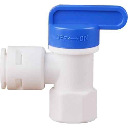 Water Tank Ball Valve for RO Reverse Osmosis Filter System, ID 1/4 inch to 3/8 inch