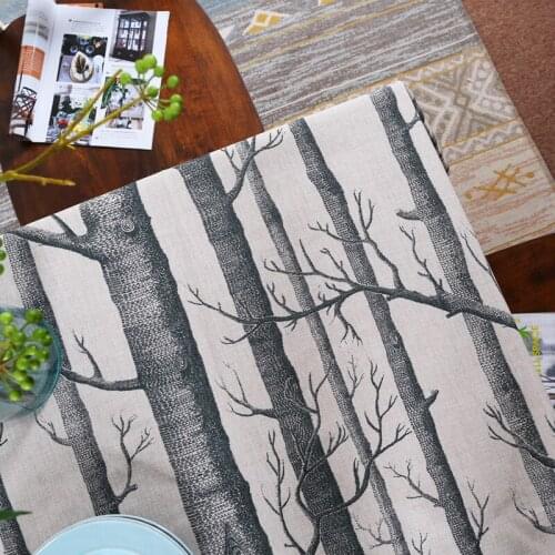 Customizable Europe Style Fashion Tree City cotton linen table cloth home textile party wedding table cover kitchen tablecloth