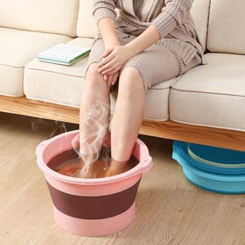 Foldable Footbath Massager Foot Washing Spa Pedicure Massage Soaking Tub Basin M76F