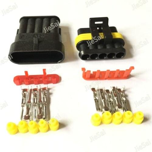 Tyco Amp Superseal 282089-1 282107-1 Auto Female Male 5 Pin Plug Auto Plastic Cable Connectors