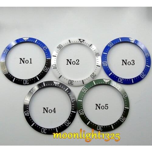 High-quality White black blue 39.7mm ceramic bezel insert made by parnis factory