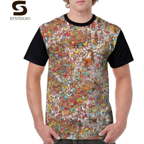 Wally T Shirt Where Is Wally In This Product T-Shirt Short-Sleeve Polyester Tee Shirt Funny Graphic Tshirt