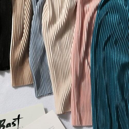 2021 New Summer Fashion Wide Leg Pants Women Casual Elastic High Waist Loose Pleated Pants Trousers