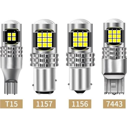1PCS P21W 1156 Ba15s T15 W16W 1156 1157 7443 LED Car lights Reverse Lamp With 3030 24SMD high-brightness LED chips