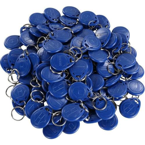 100Pcs/Pack EM4100 TK4100 125KHz RFID EM ID Card Token Tag Key Chain Keyfob Read Only Access Control Tags Key Fob Waterproof