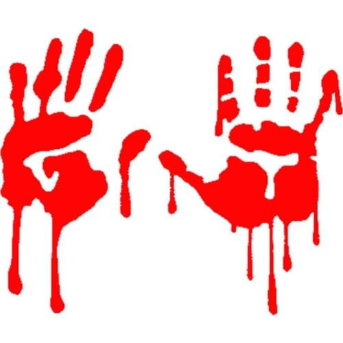 15.5cm*11.9cm Bloody Zombie Hand Print Walking Dead Fashion Vinyl Decal Motorcycle Car Sticker S8-1079