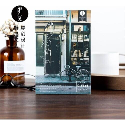 30 Pcs/Set Walk The Street Corner Postcard /Greeting Card/Message Card/Birthday Letter Envelope Gift Card