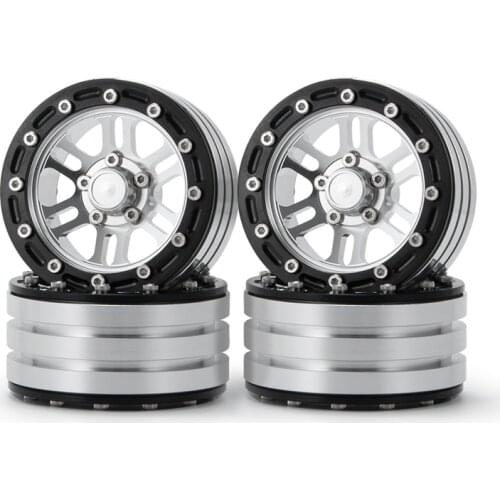 4Pcs Metal 1.9 Beadlock Wheels Rims for 1/10 RC Crawler Car Axial SCX10 SCX10 II 90046 AXI03007 Traxxas TRX4 D90