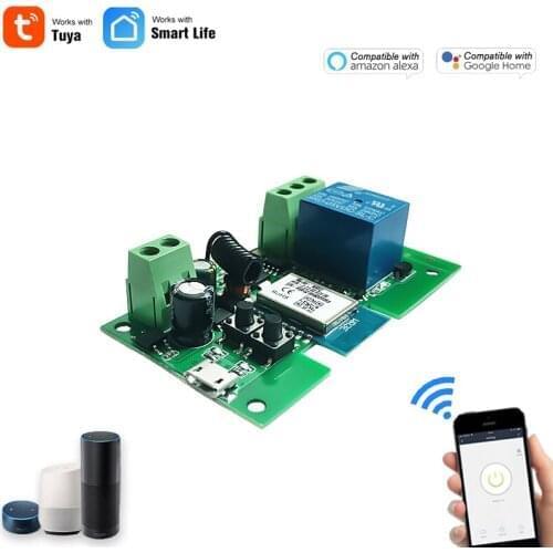 Tuya Smart Life DC 5V 12V Wifi Wireless Switch Relay Module Single-way Inching/Self-Locking Timing Remote Switch Tuya APP