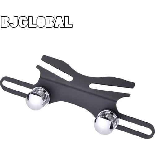 BJGLOBAL Motorcycle Universal License Plate Bracket Number Frame Holder Tail Rear Light Mount Black for Honda Yamaha Suzuki BMW