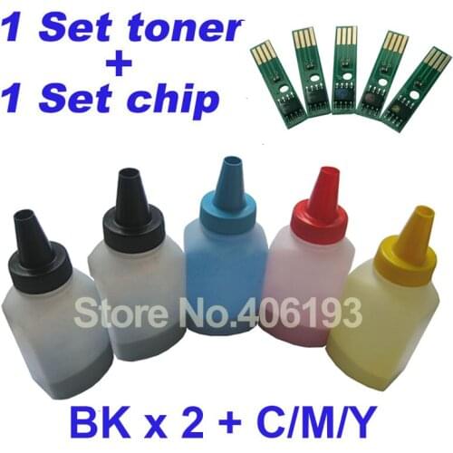 BK X 2 + C M Y Compatible for Fuji Xerox Docuprint CP305d CP305 CM305df CM305 color toner powder bottle toner refill toner