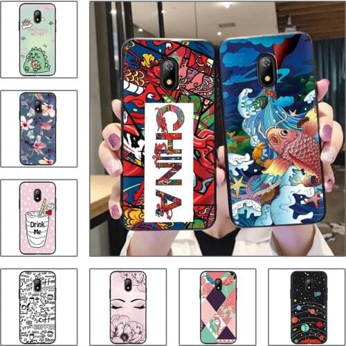Black Case Cartoon Phone Case For Itel A16/A16 Plus Beautiful TPU luxury anime Glitter Silicone