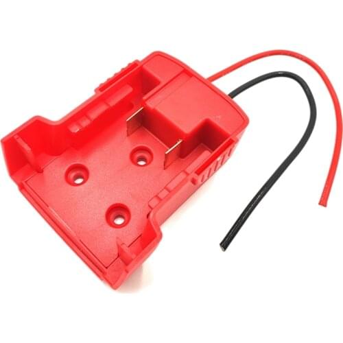 DIY Battery Adapter 12AWG Battery Mounts Holder for Mi Waukee M18 XC 18V to Dock Power 2 Wirings Battery Storage Boxes