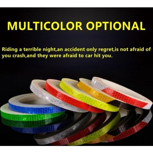 Fluorescent MTB Bike Bicycle Cycling MTB Motorcycle Reflective Stickers Adhesive Tape Safety Random send warning set tape