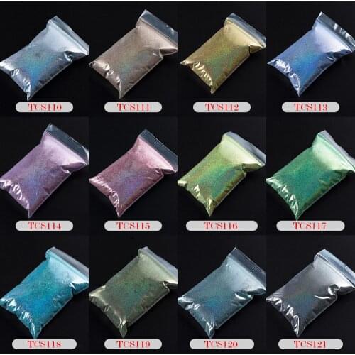 TCT-070 Holographic Color Solvent Resistant Finer Size Glitter Powder For Nail Art Decoration Nail Gel Polish Eye shadow Makeup