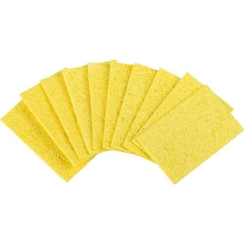 10pcs/lot cleaner sponge soldering iron cleaning yellow sponge welding soldering iron tip cleaner Pads tools top quality Tools