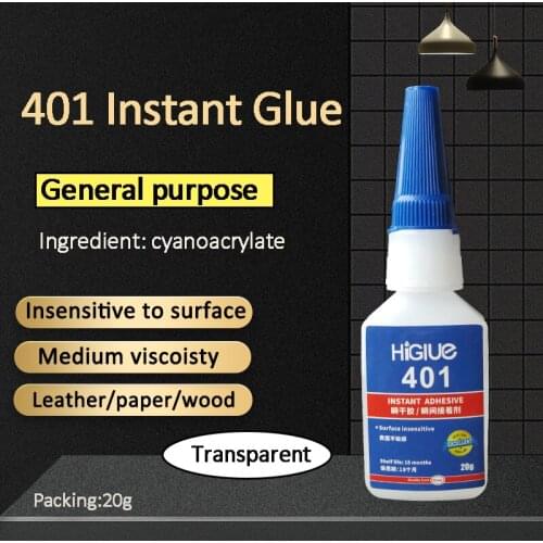 Higlue 401 General Purpose Medium Viscosity Instant Super Glue 20g For Lether/wood/paper