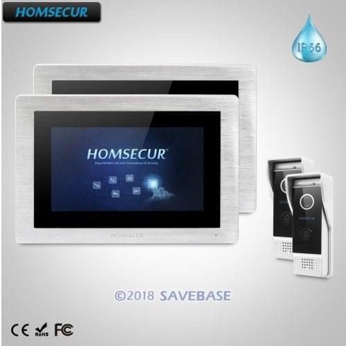 HOMSECUR 7" Wired Video Door Entry Phone Call System Intercom System with Waterproof Camera BC031-B + BM714-S