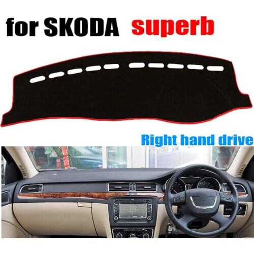 Car dashboard cover mat for SKODA SUPERB all the years Right hand drive dashmat pad dash mat covers auto dashboard accessories