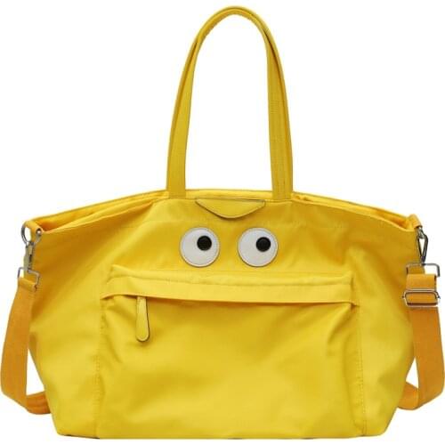 Creative Cartoon Eyes Big Bag Outdoor Travel Bag Women New Nylon Duffle Bag Shoulder Bag For Women Handbag Fitness Gym Yoga Bag