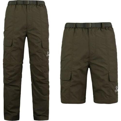 Summer Men Outdoor Breathbale Quick Dry Detachable Pants Male Climbing Trekking Thin Anti UV Dismountable 2 Part Shorts Trousers