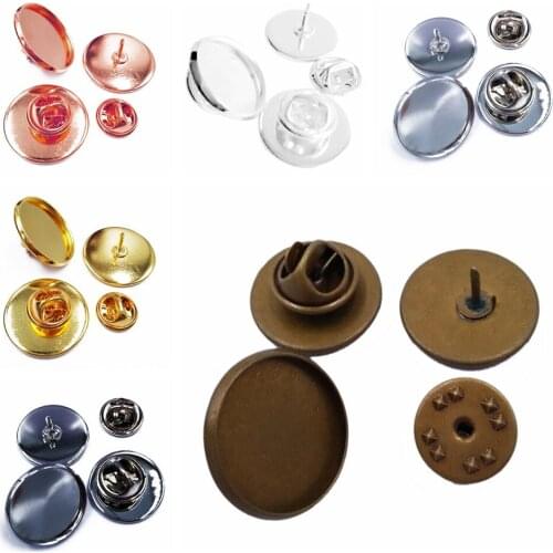 Set Nail Tie Tack Lapel Pin Back Clutch Scatter Butterfly Clasp Squeeze Round Pinch Clip Badge Hat Bag Brooch Collar Vest Cap