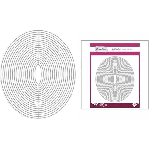 2021 New Layering Nested Oval Frame Metal Cutting Dies for DIY Scrapbooking Decor and Card Making Paper Craft Embossing No Stamp