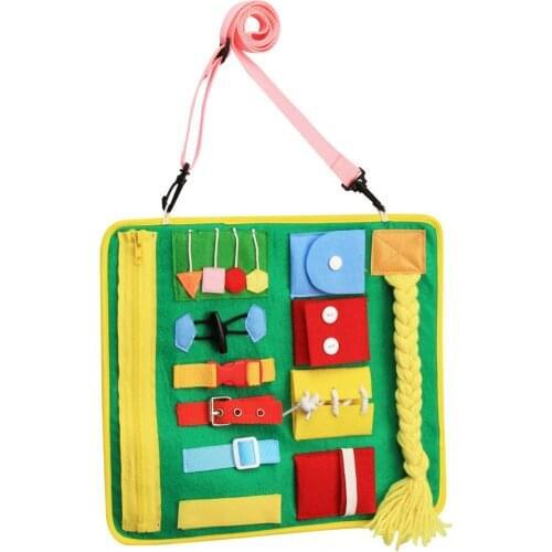 Montessori Learning Board Early Educational Toys Fine Motor Training Self-Care Ability Preschool Children Kids Sensory Education