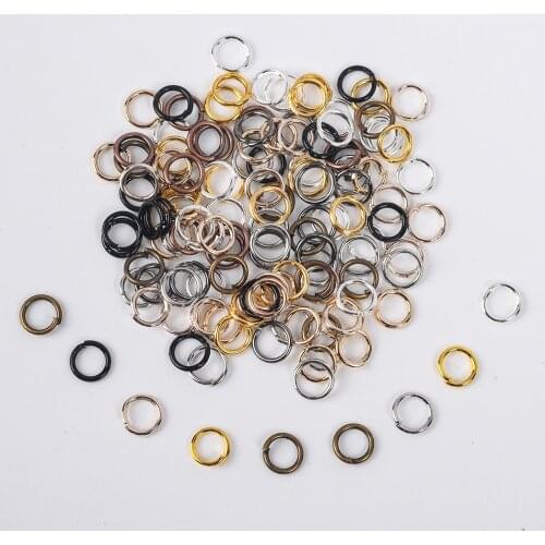 100-200pcs/lot 4 6 8 10 12mm Open Jump Rings Gold Color Split Rings Connectors Pendant For DIY Jewelry Making Supplies Wholesale