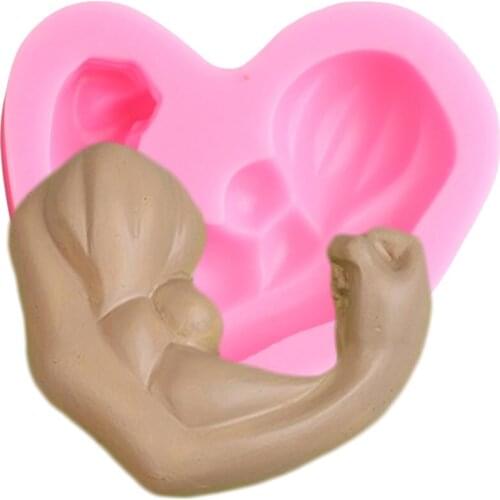 Arm Cupcake Topper Fondant Mould Cake Border Silicone Mold Cake Decorating Tools DIY Party Candy Polymer Clay Chocolate Molds