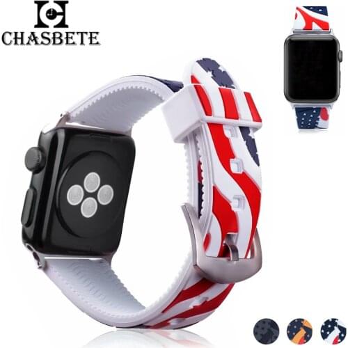 Silicone Rubber Watchband 38mm 42mm for iWatch Apple Watch / Sport / Edittion Strap Band Wrist Loop Belt Bracelet