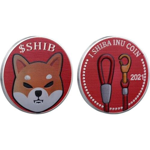 SHIB Souvenir Dogecoin Coin Gold-Plated Silver Commemorative Perfect For Any Cryptocurrency Fan Or Coin Miner A Gift For Lover