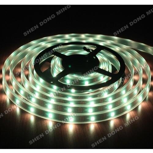 2017 decoration & lighting 32led/M 32IC/M 5M Waterproof Ip67 LED digital Strip RGB 5050 black PCB pixel Led Strip Ws2801